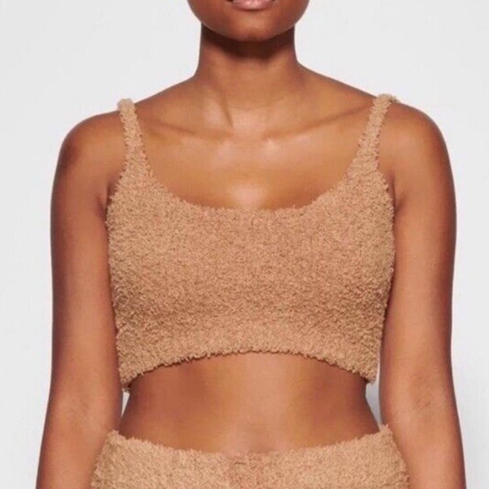 NWT SKIMS Tan Cozy Knit Crop Top 2x/3x
